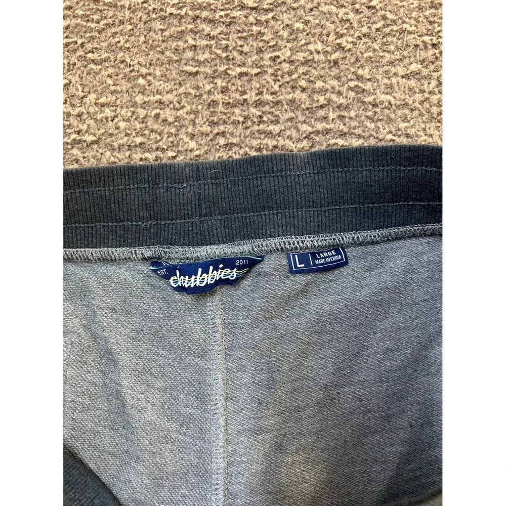 Chubbies Mens Large Gray Sweat Shorts Elastic Waist Lounge Gym 5.5 Inseam